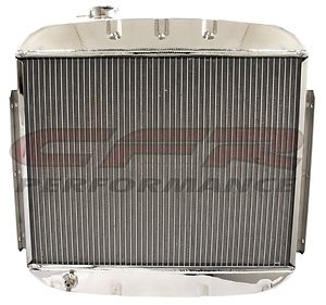1955-57 CHEVY DIRECT FIT ALUMINUM RADIATOR DIRECT REPLACEMENT POLISHED NOMAD