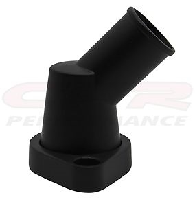 40 swivel Water Neck Aluminum thermostat housing black outlet chevy chevrolet