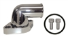 90 deg swivel Water Neck Aluminum thermostat housing water outlet chevy chromed