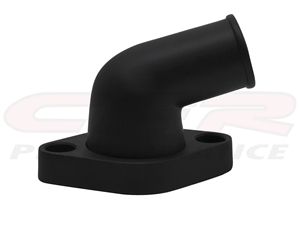 15 swivel Water Neck Aluminum thermostat housing black outlet chevy chevrolet