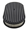 15â€ OVAL ALUMINUM AIR CLEANER - FINNED BLACK