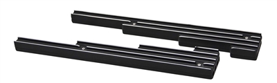 ALUMINUM BILLET WIRE LOOM SET BLACK CHEVY FORD - FINNED
