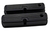1962-85 FORD SB 289-302-351W-5.0L TALL ALUMINUM VALVE COVERS - FINNED BLACK