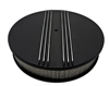 CHEVY FORD MOPAR 14" ROUND BLACK ALUMINUM AIR CLEANER Half FINNED