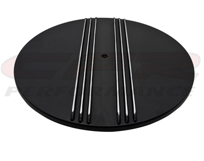 CHEVY/FORD MOPAR 14" ROUND BLACK ALUMINUM AIR CLEANER TOP FINNED BLACK nostalga