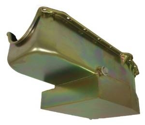 1958-79 CHEVY SMALL BLOCK 283-305-327-350-400 IMCA CIRCLE TRACK RACING OIL PAN - zinc