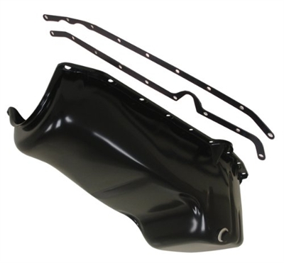 1958-79 CHEVY SMALL BLOCK 283-305-327-350 IMCA CIRCLE TRACK RACING OIL PAN - black