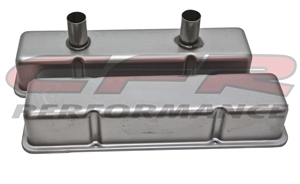 STEEL 1958-79 CHEVY SB 283-350 CIRCLE TRACK RACING VALVE COVERS raw