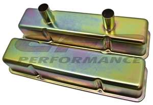 STEEL 1958-79 CHEVY SB 283-350 CIRCLE TRACK RACING VALVE COVERS Zinc