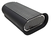 BLACK ALUMINUM SCOOP SSINGLE OR DUAL 4BBL - FULL FINNED W/SINGLE BASE PLATES