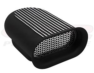 Aluminum Scoop Finned Hilborn Black single carburator qaud air filter hilborn