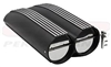 Shot gun BLACK Aluminum finned Race Hood Scoop chevy ford dodge air cleaner