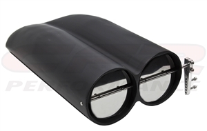 Shot gun BLACK Aluminum smooth Race Hood Scoop chevy ford dodge air cleaner