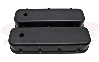 Nostalgic Big Block Chevy BLACK Aluminum Tall Valve Covers 396 427 502 smooth