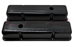 ALUMINUM 1958-86 CHEVY SB 283-305-327-350-400 TALL VALVE COVERS ANODIZED BLACK