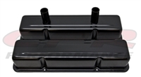 ALUMINUM TALL VALVE COVERS CHEVY Small blcok CIRCLE TRACK 283-400 ANODIZED BLACK