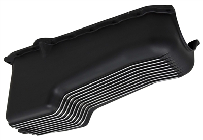 1986-02 CHEVY SB 262-400 ALUMINUM OIL PAN RETRO FINNED - BLACK