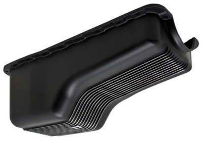 1962-82 FORD SMALL BLOCK 260-289-302 BLACK FINNED ALUMINUM OIL PAN RETRO FIN