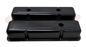ALUMINUM OE STYLE TALL VALVE COVERS CHEVY SMALL BLOCK 283 350 400 ANODIZED BLACK