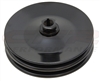 Black steel GM Chevy Chevrolet Power Steering Pulley 2 double groove 1/8" key