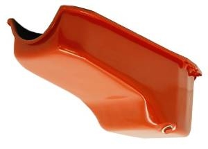 1980-85 CHEVY SMALL BLOCK 267-283-305-327-350 STOCK CAPACITY OIL PAN Orange