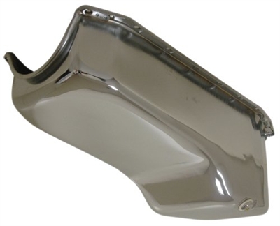 1980-85 CHEVY SMALL BLOCK 267-283-305-327-350 STOCK CAPACITY OIL PAN chrome