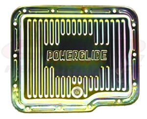Chevy Powerglide ZINC Steel Transmission Pan With Drain Plug chevrolet