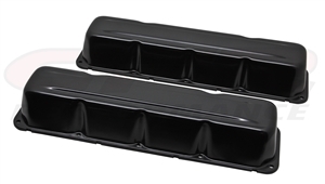 Valve Covers Stock Height Steel Black Plain AMC jeep 290-401 V8 Pair