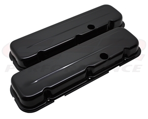 Big Block Chevy Black Steel Valve Covers short GM Chevrolet 454 396 427