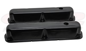 1967-89 MOPAR SMALL BLOCK 318-340-360 SHORT STEEL VALVE COVERS CHROME
