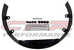 Universal Black Steel Fan Shroud chevy ford 3 inch cover shield ford chevy dodge