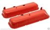 Big Block Chevy orange Steel Valve Covers 396 427 454 recessed painted oe style