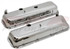 1965-72 CHEVY BIG BLOCK 396-427-454 TALL OEM STYLE (RECESSED CORNER) STEEL VALVE COVERS - CHROME