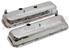 1965-72 CHEVY BIG BLOCK 396-427-454 TALL OEM STYLE (RECESSED CORNER) STEEL VALVE COVERS - CHROME