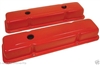 Orange Chevy Valve Cover 283 305 327 350 steel short style chevrolet 3 hole twist