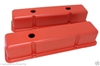 Orange Chevy Valve Cover 283 305 327 350 steel tall style chevrolet 3 hole twist