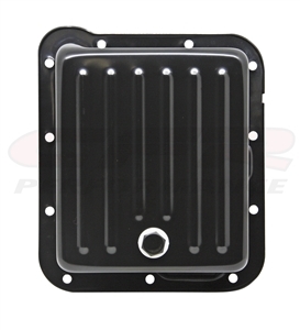 Ford Transmission Pan BLACK Steel deep 3 1/2 inchc4 c 4 c-4 drain plug mustang