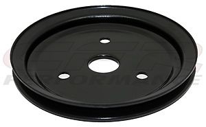 Black steel Crank Pulley S/B Chevy short single groove 1 chevrolet 327 350 400
