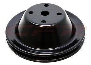 Chevy black steel Water Pump Pulley 1 v groove single long gmc small 350 400