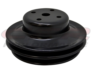 Water Pump Pulley Steel Black Double Groove Long Pump 396 427 454 chevy gmc