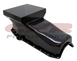 1958-79 CHEVY SMALL BLOCK 283-305-327-350-400 DRAG RACING OIL PAN -Black