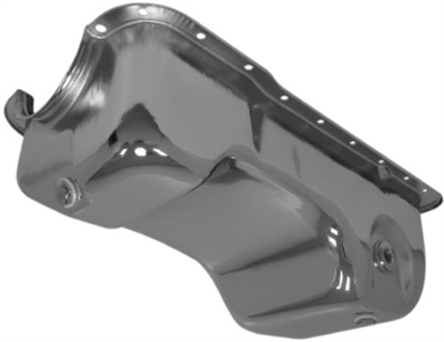 1983-93 FORD SMALL BLOCK 302 5.0 MUSTANG STOCK CAPACITY OIL PAN - CHROME