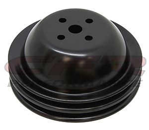 Water Pump Pulley Black steel Double Groove big block Short chevy 396 427 454