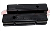 STEEL BLACK Valve Covers Chevy SBC 283 305 350 400 SMALL BLOCK 350 logo