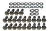 Ford Small Block Oil Pan Hex Bolts Kit - Chrome