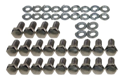 Ford Small Block Oil Pan Hex Bolts Kit - Chrome