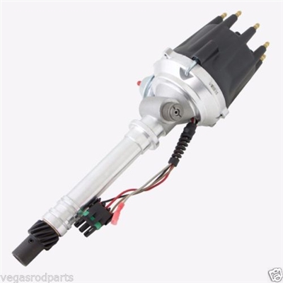 Chevy Corvette V8 Pro Series Ready to Run Distributor with Mechanical Tach Drive black cap
