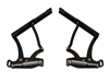 67 68 69 Chevy Camaro Billet Aluminum Hood Hinges Black Pair