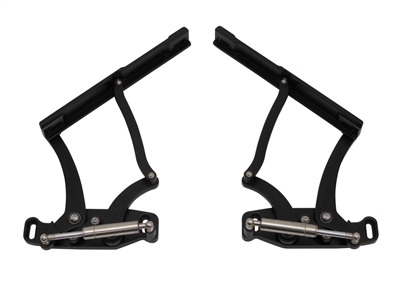 67 68 69 Chevy Camaro Billet Aluminum Hood Hinges Black Pair