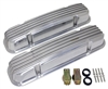 Nalstalgic Aluminum Polished Finned Valve Cover w/o Breather no Hole chevy 350